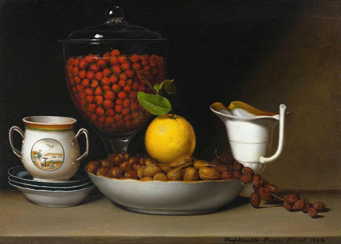 Still Life - Strawberries, Nuts by Raphaelle Peale