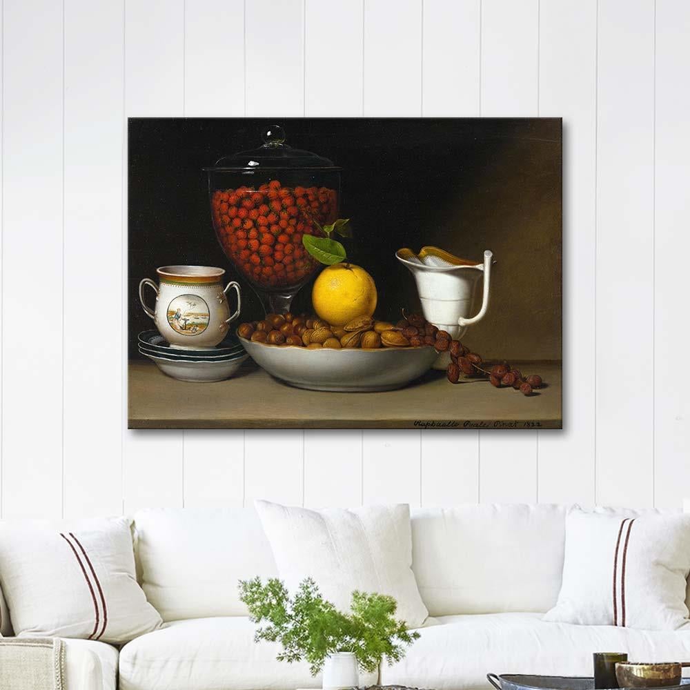Still Life - Strawberries, Nuts by Raphaelle Peale as Art Print