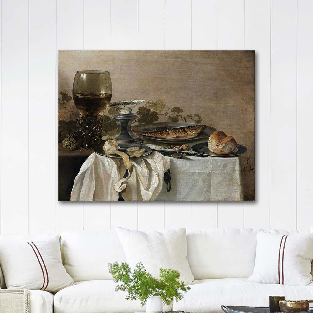 Pieter Claesz Kahvaltı Kanvas Tablo