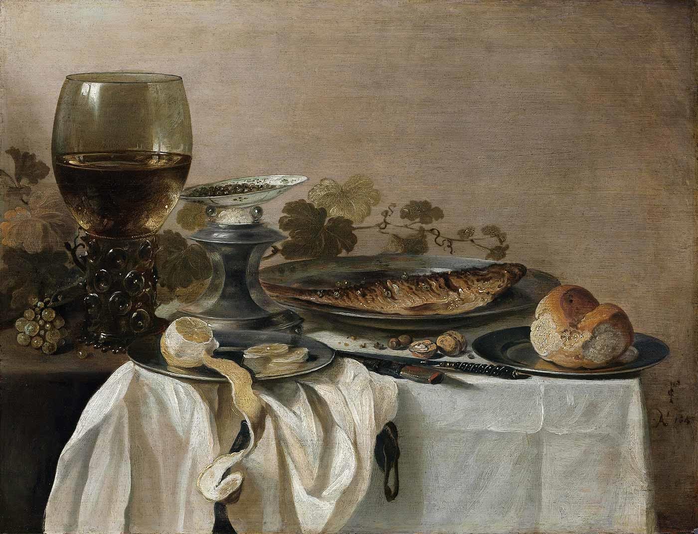 Pieter Claesz Kahvaltı Kanvas Tablo