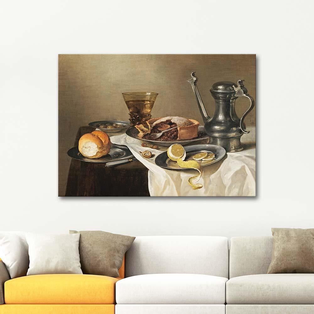 Pieter Claesz Sürahili Natürmort Kanvas Tablo