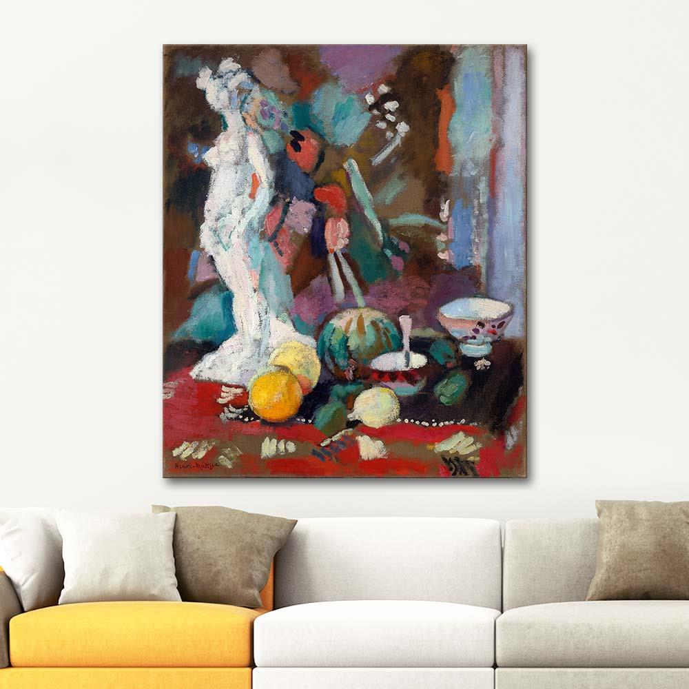 Henri Matisse Alçı Heykel ile Natürmort Kanvas Tablo