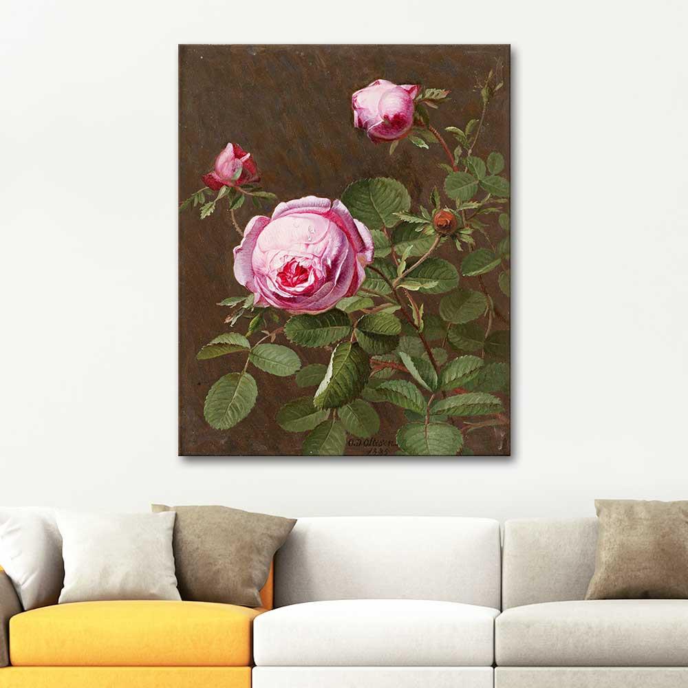 Still Life with Roses by Otto Didrik Ottosen as Art Print