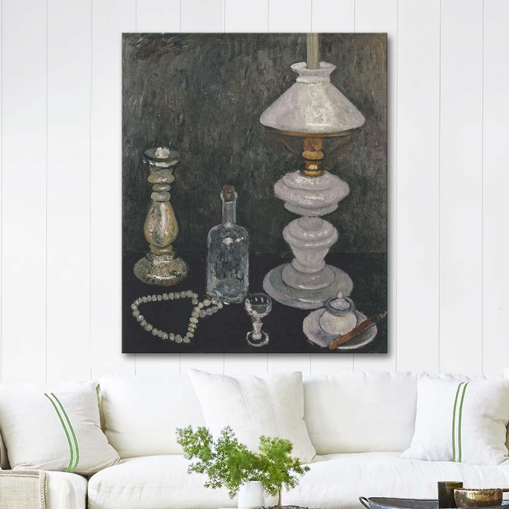 Paula Modersohn Becker Gaz Lambası ile Natürmort Kanvas Tablo