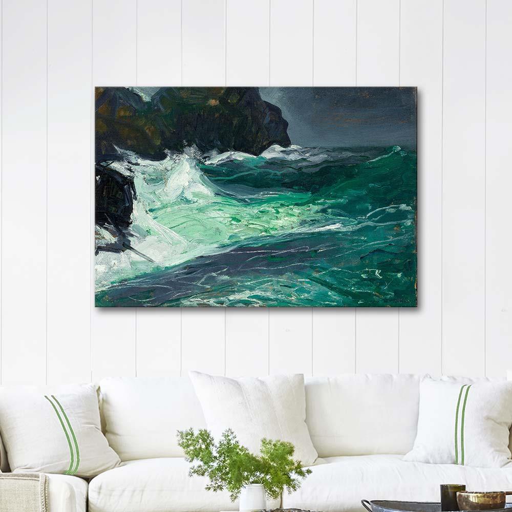 George Wesley Bellows Fırtınalı Deniz Kanvas Tablo