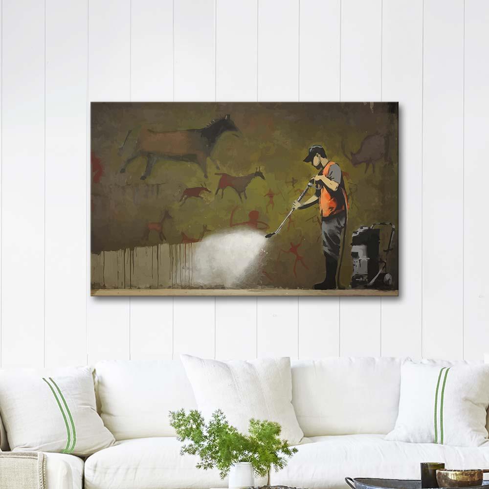 Banksy Sokak Sanatı Kanvas Tablo