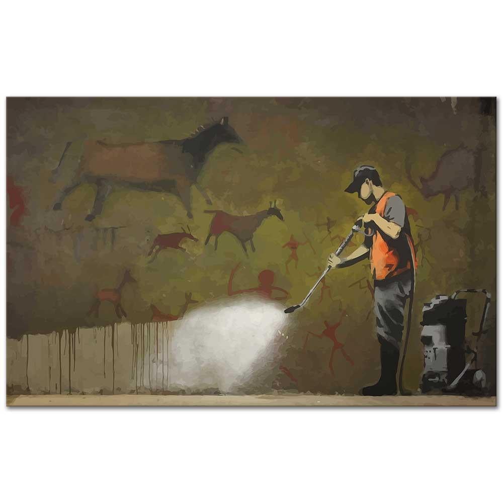 Banksy Sokak Sanatı Kanvas Tablo