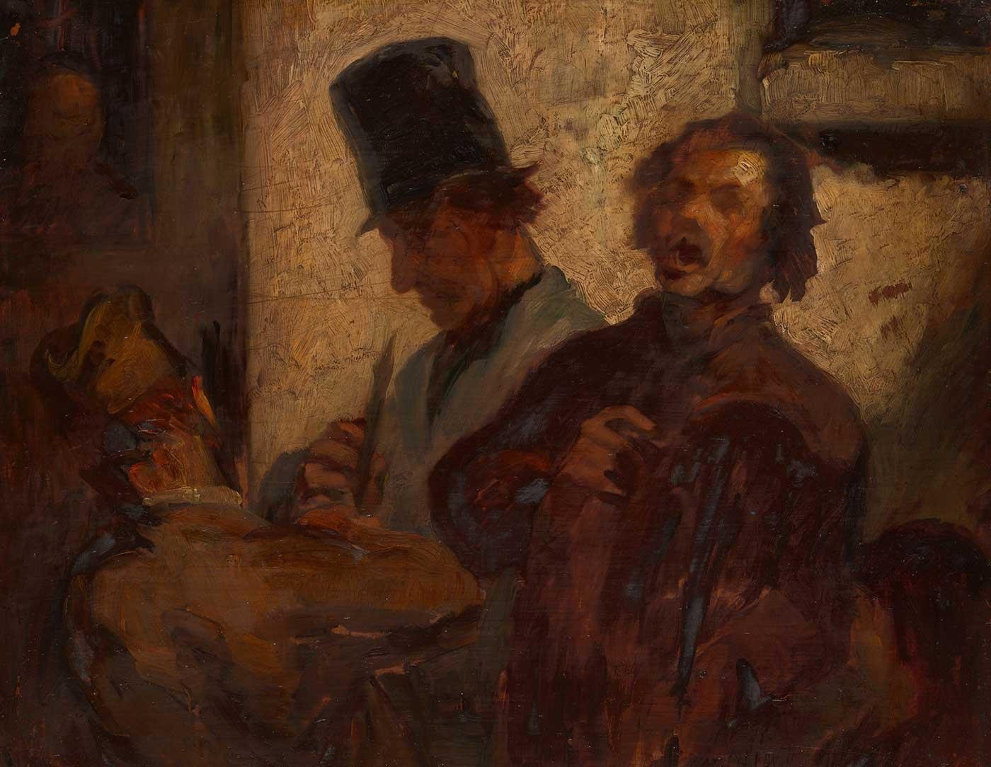 Honore Daumier Sokak Müzisyenleri Kanvas Tablo