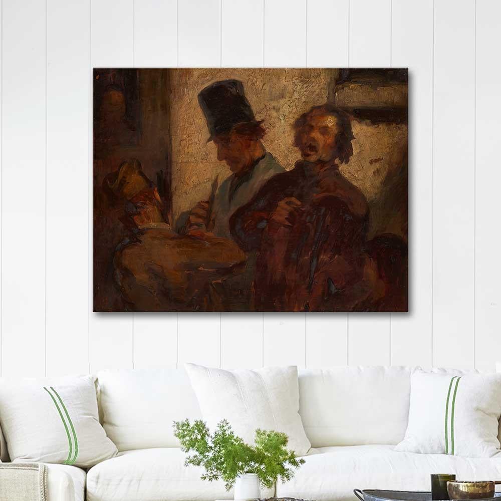 Honore Daumier Sokak Müzisyenleri Kanvas Tablo