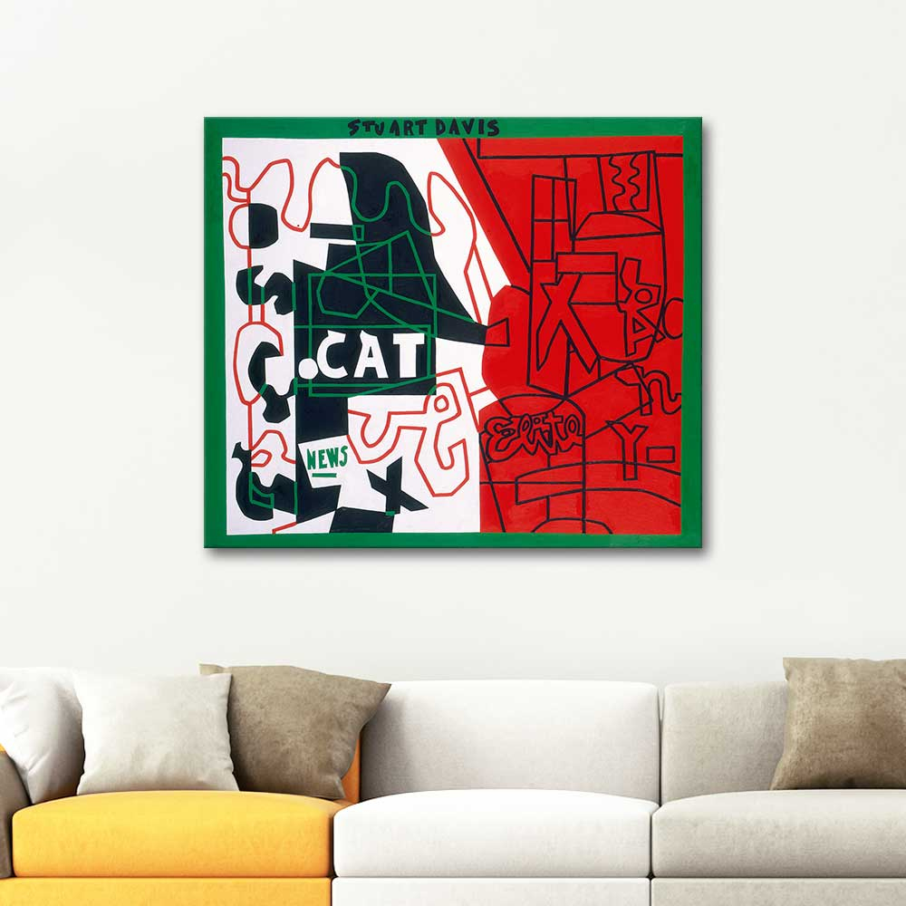 Stuart Davis Pochade Kanvas Tablo