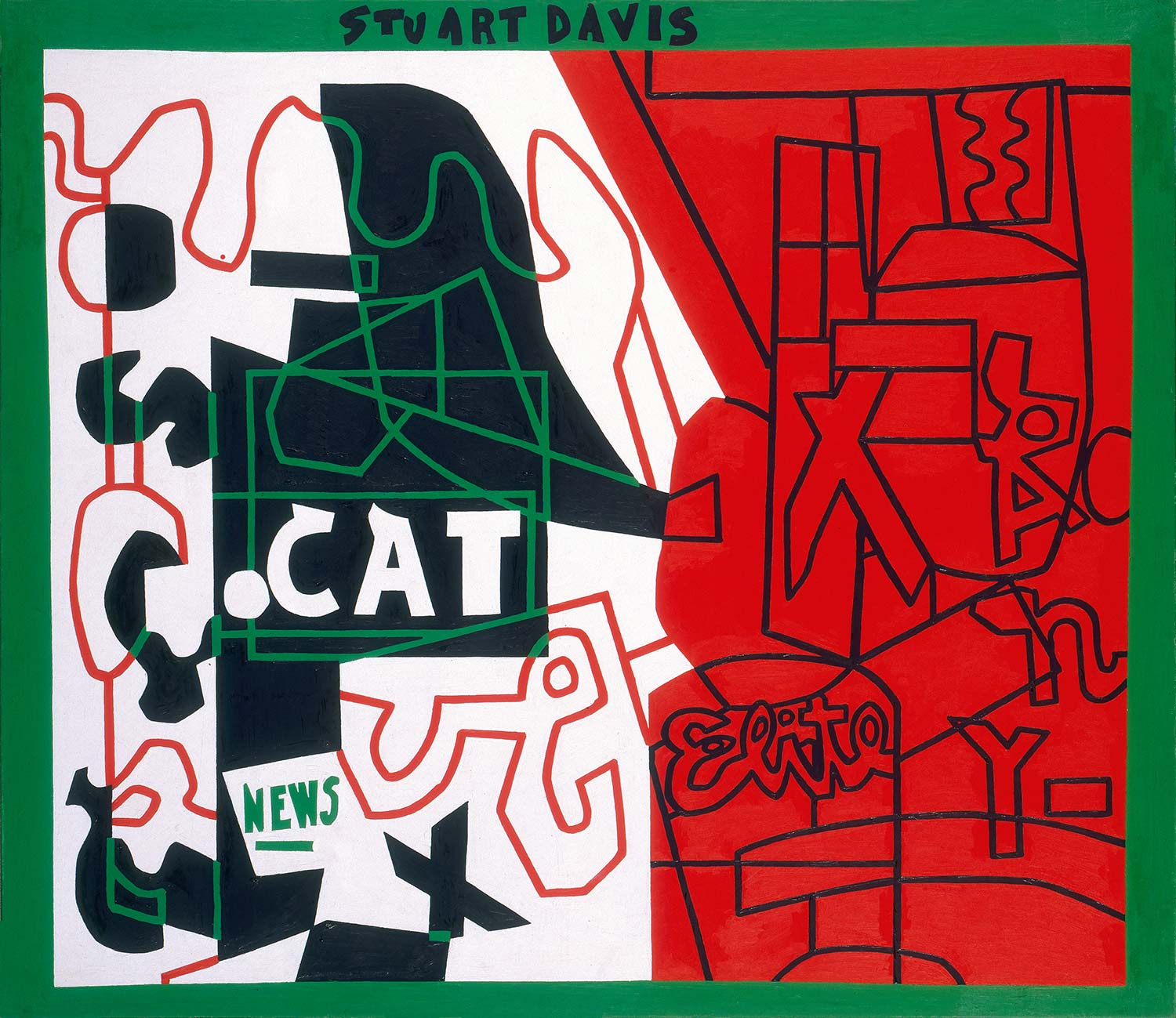 Stuart Davis Pochade Kanvas Tablo