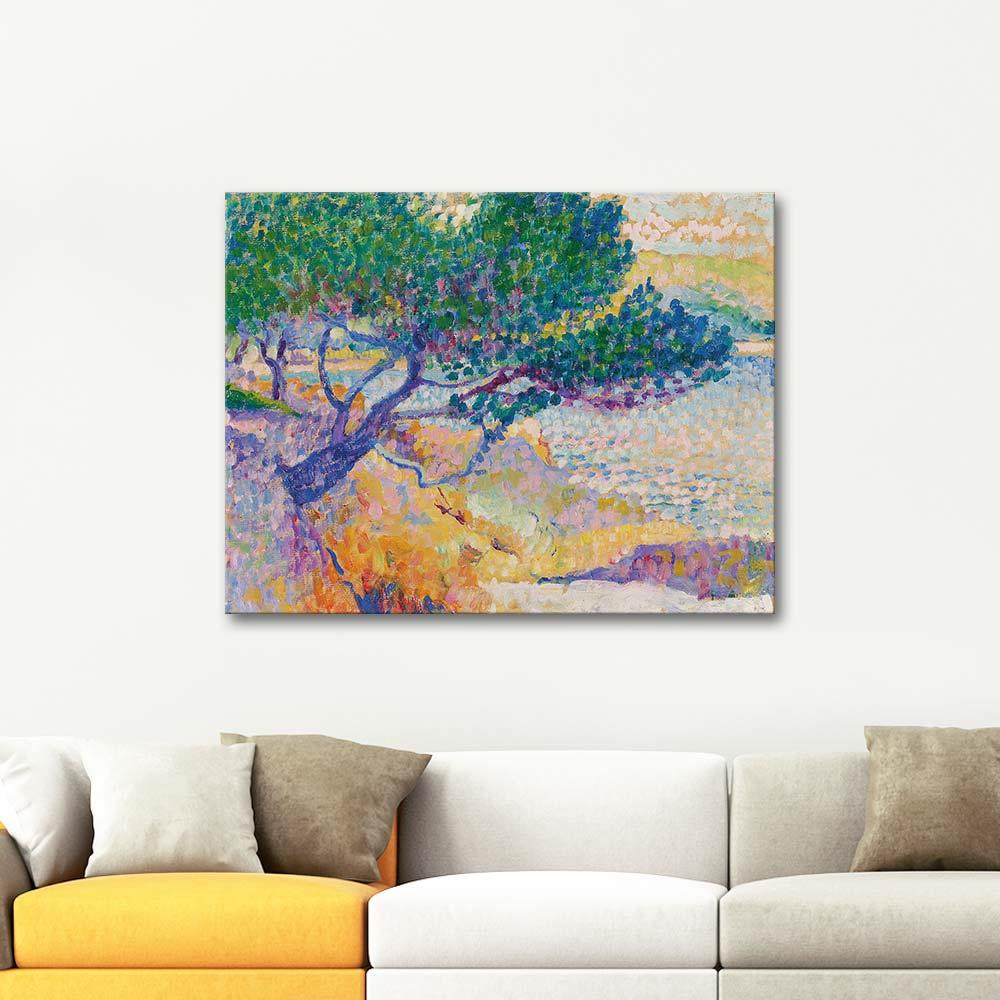 Henri Edmond Cross Cavaliere Koyu Etüdü Kanvas Tablo
