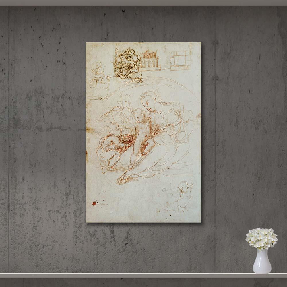 Study for the Alba Madonna by Raphael as Art Print
