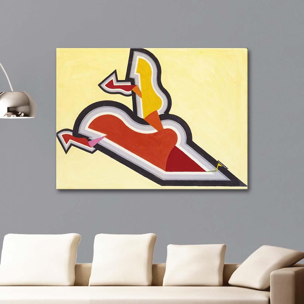 Study in Rhythm, Red and Gold by Joseph Schillinger as Art Print