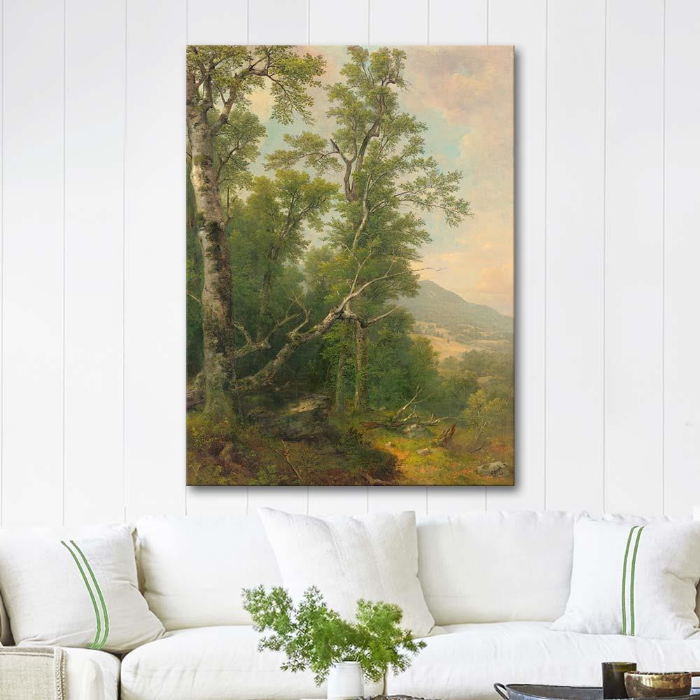 Study of Trees by Asher Brown Durand as Art Print