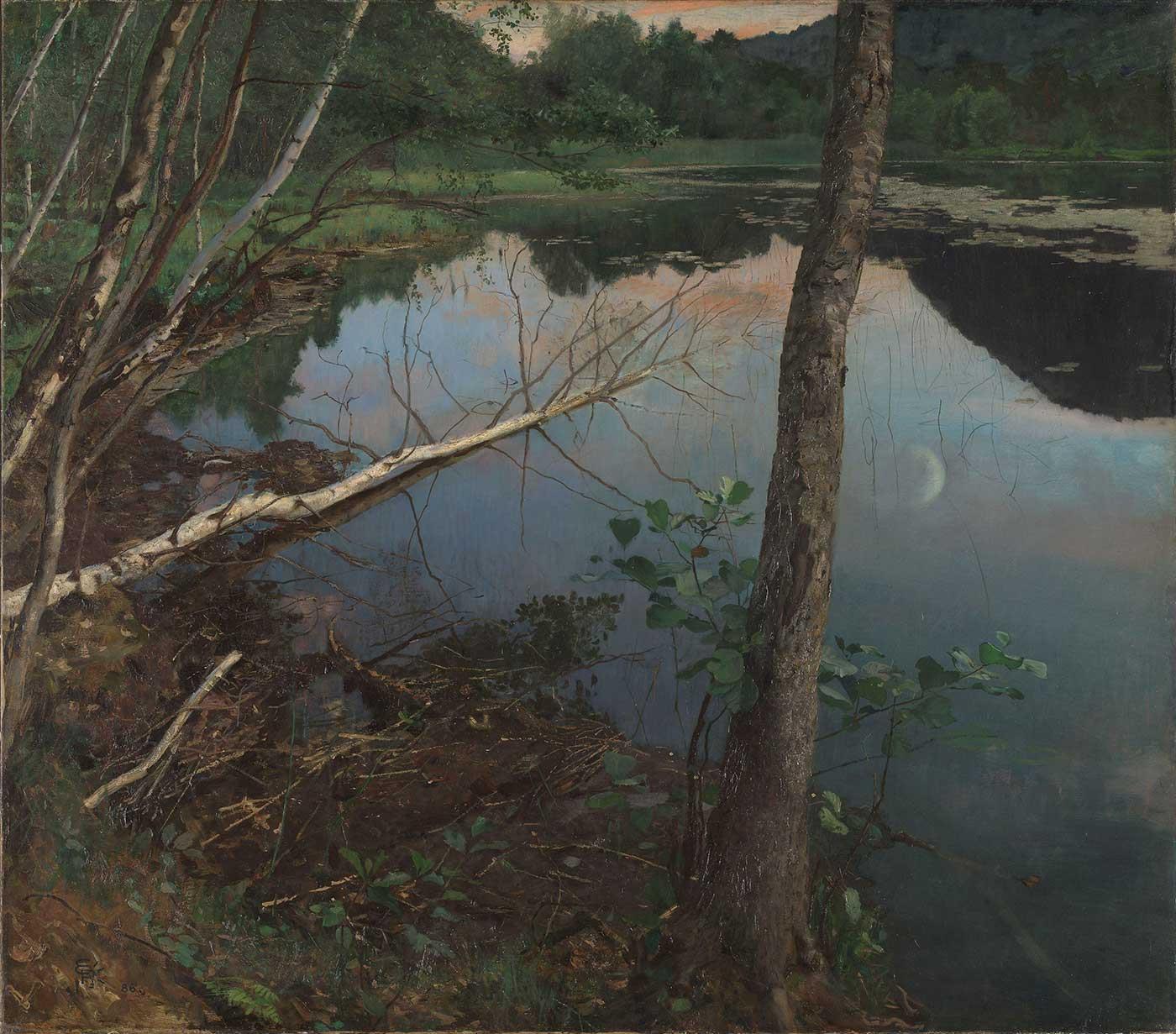 Eilif Peterssen Yaz Gecesi Kanvas Tablo