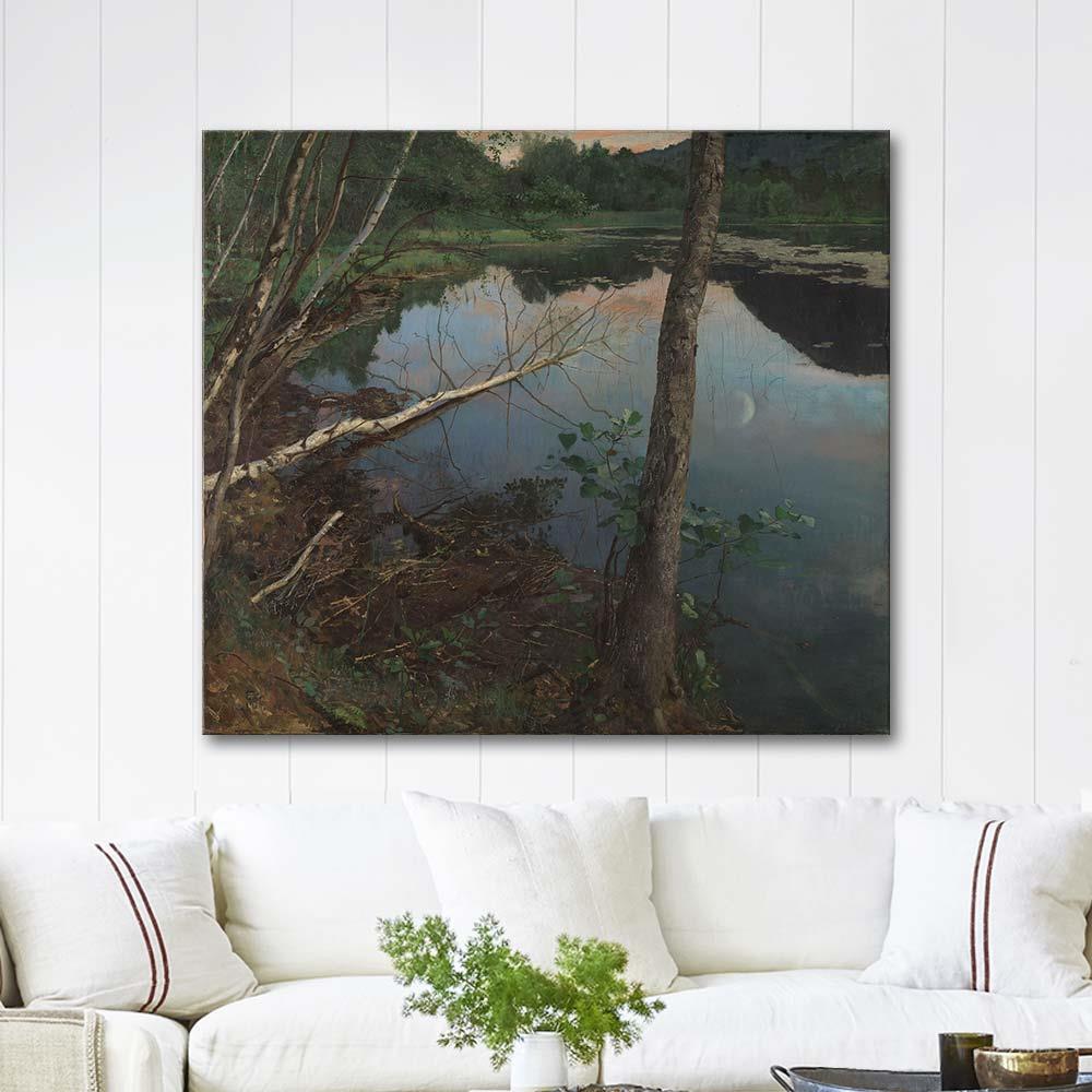 Eilif Peterssen Yaz Gecesi Kanvas Tablo