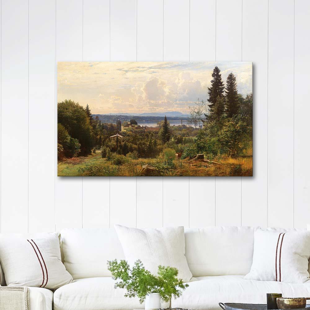 Summer's Day On Lake Starnberg by Anders Andersen-Lundby as Art Print