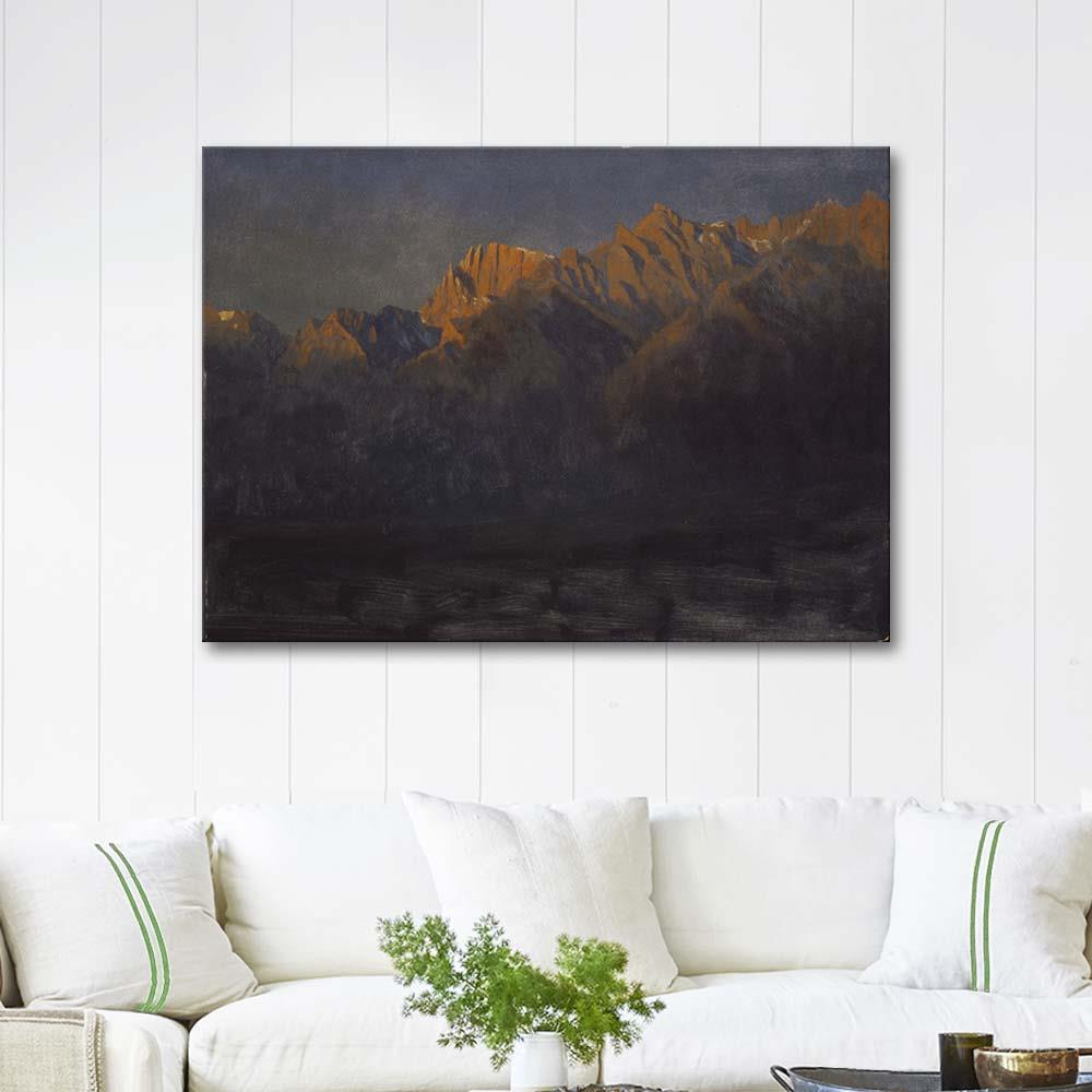 Albert Bierstadt Sierra Dağlarında Gün Doğumu Kanvas Tablo