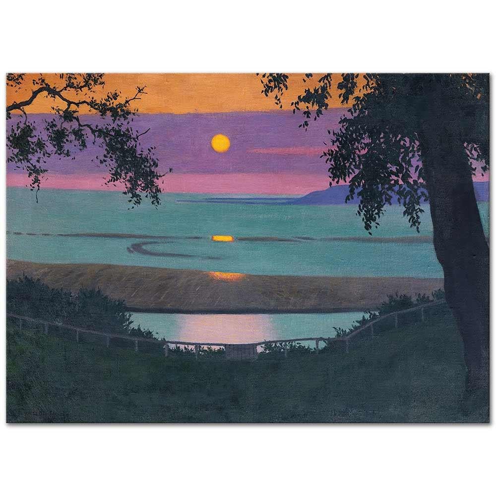 Felix Vallotton Grace'de Gün Batımı, Turuncu Ve Violet Gökyüzü Kanvas Tablo