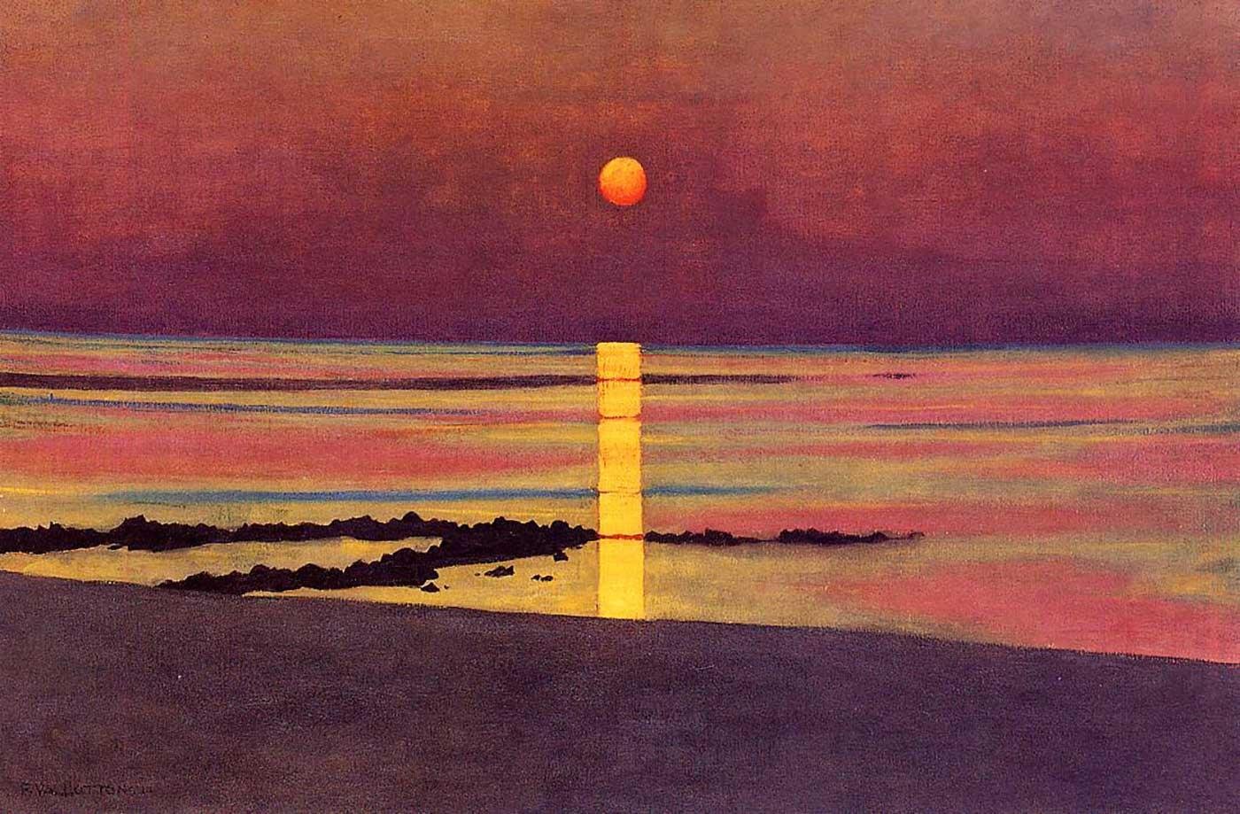Felix Vallotton Denizde Gün Batımı Kanvas Tablo