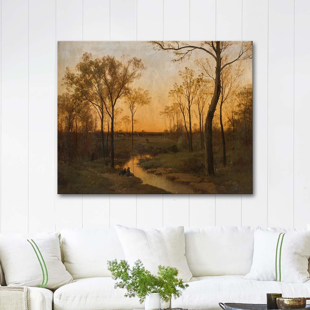 Sunset by Hippolyte Camille Delpy as Art Print
