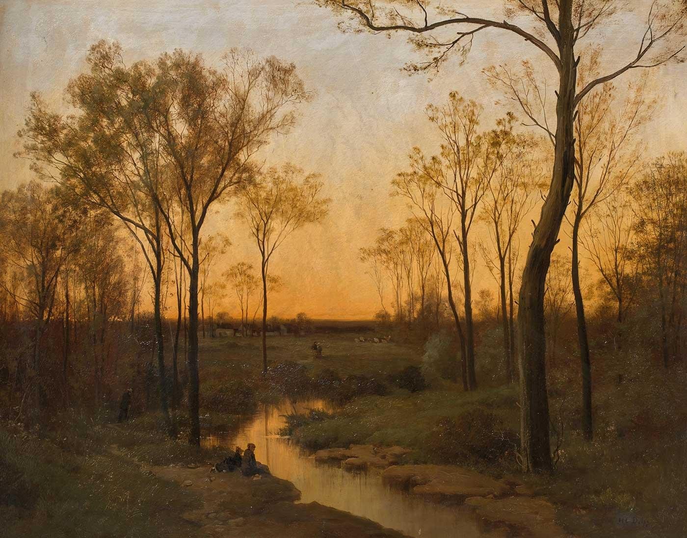 Sunset by Hippolyte Camille Delpy