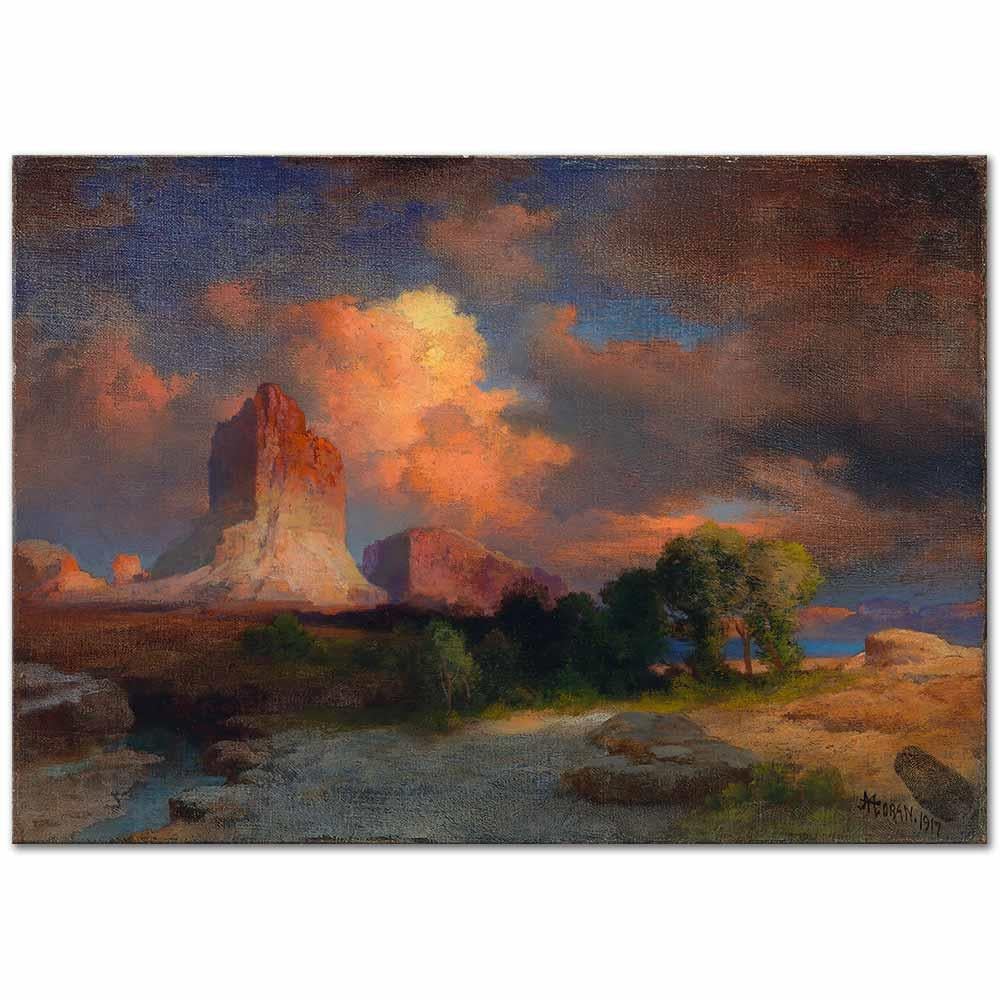 Sunset Cloud, Green River, Wyoming by Thomas Moran as Art Print