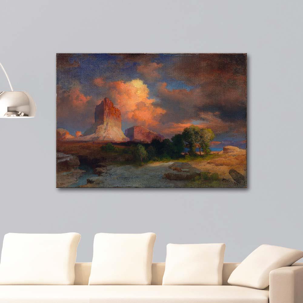 Sunset Cloud, Green River, Wyoming by Thomas Moran as Art Print