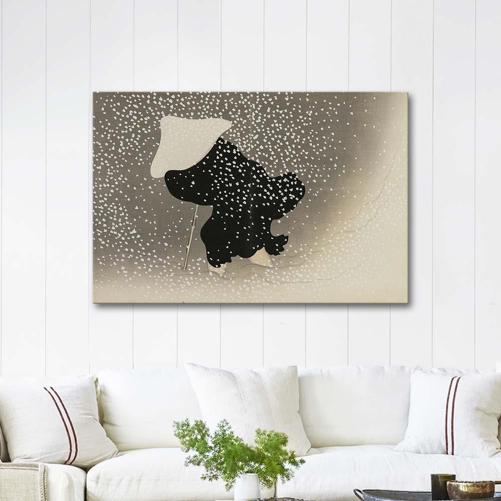 Swirling Snow (Tomoe no yuki) by Kamisaka Sekka as Art Print