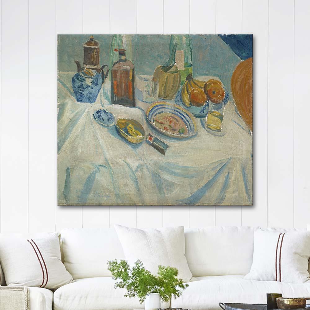 Table After The Meal by Ernesto Schiess as Art Print