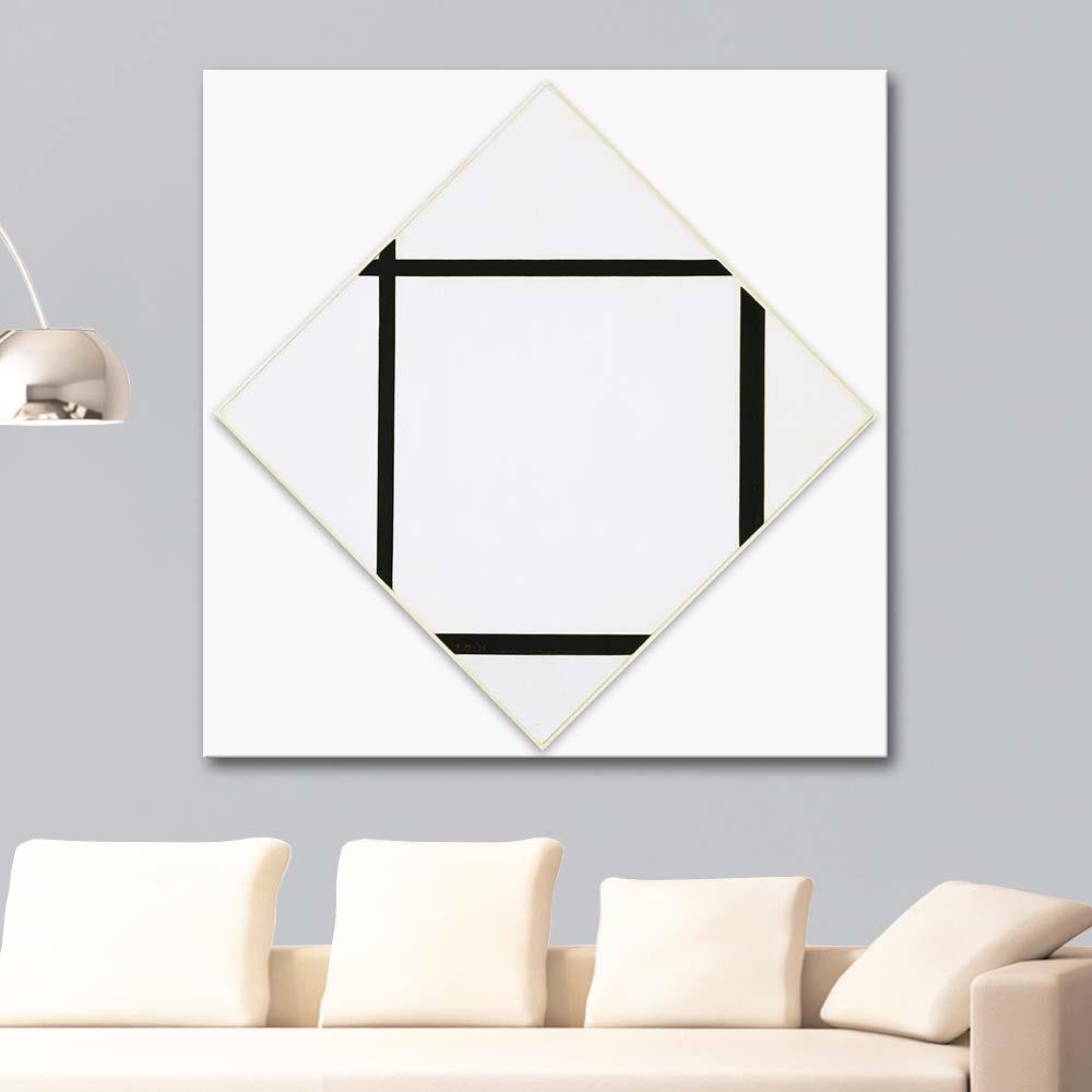 Tableau I Lozenge with Four Lines and Gray by Piet Mondrian as Art Print