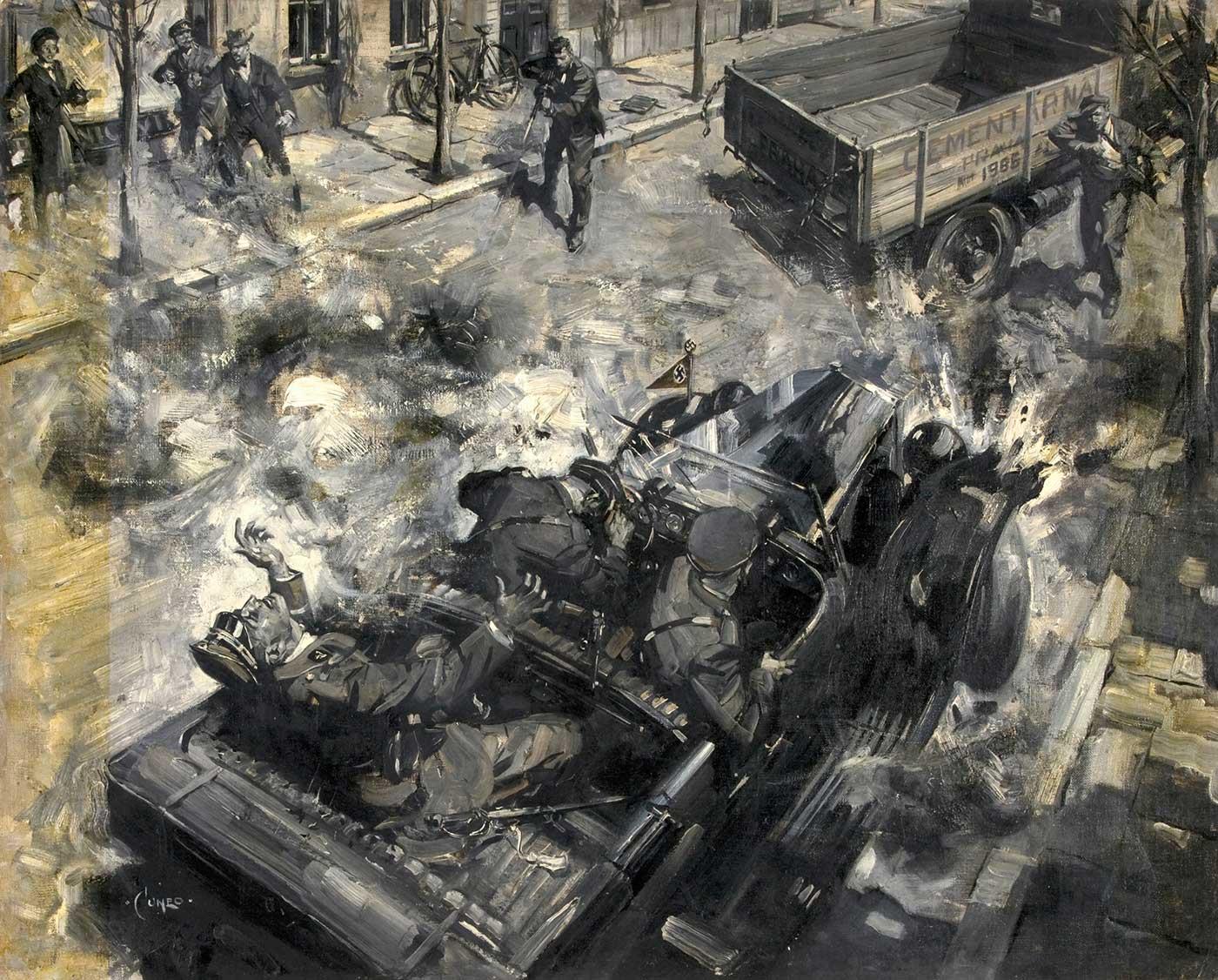 Terence Tenison Cuneo Assassination of Reinhard Heydrich Art Print