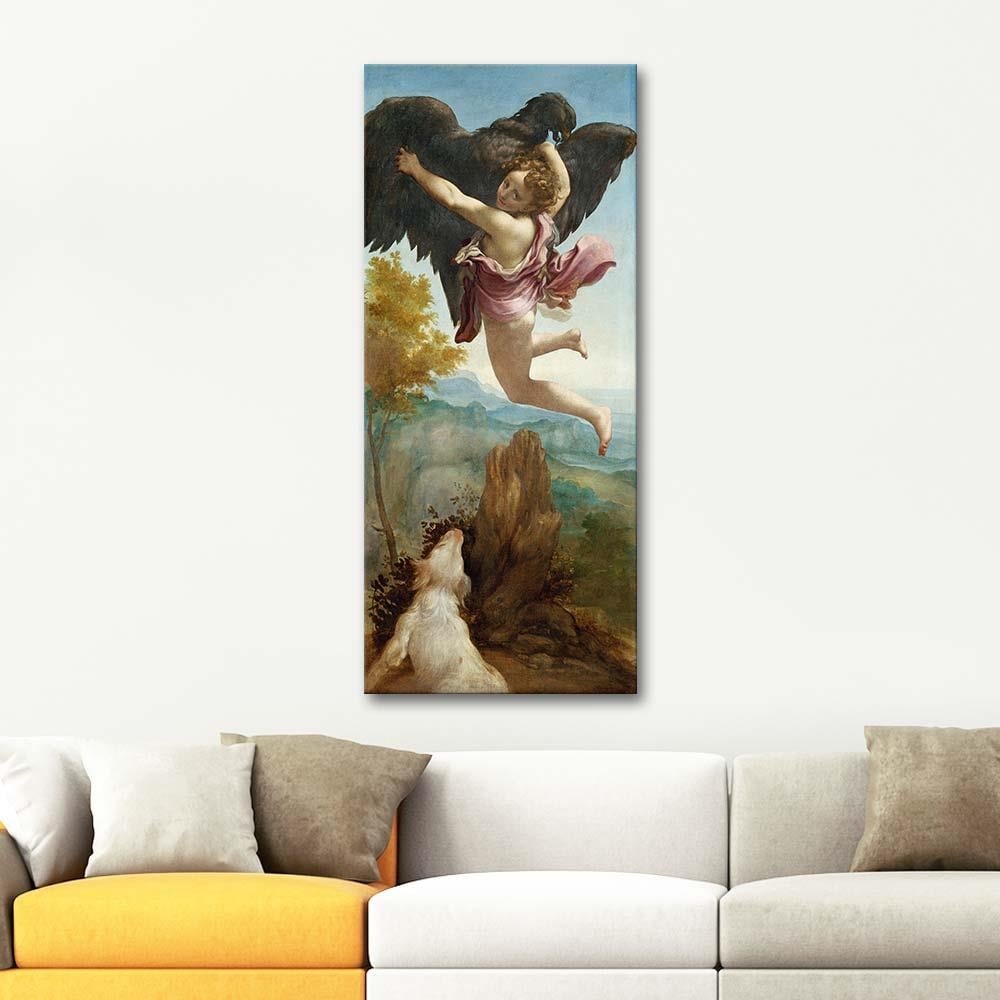 Antonio Allegri da Correggio Ganymede'nin Kaçırılışı Kanvas Tablo