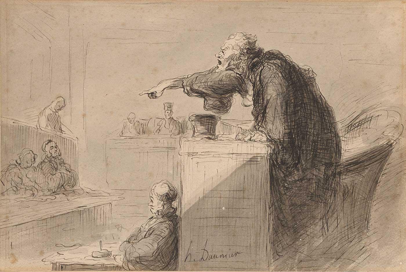 Honore Daumier Suçlama Kanvas Tablo