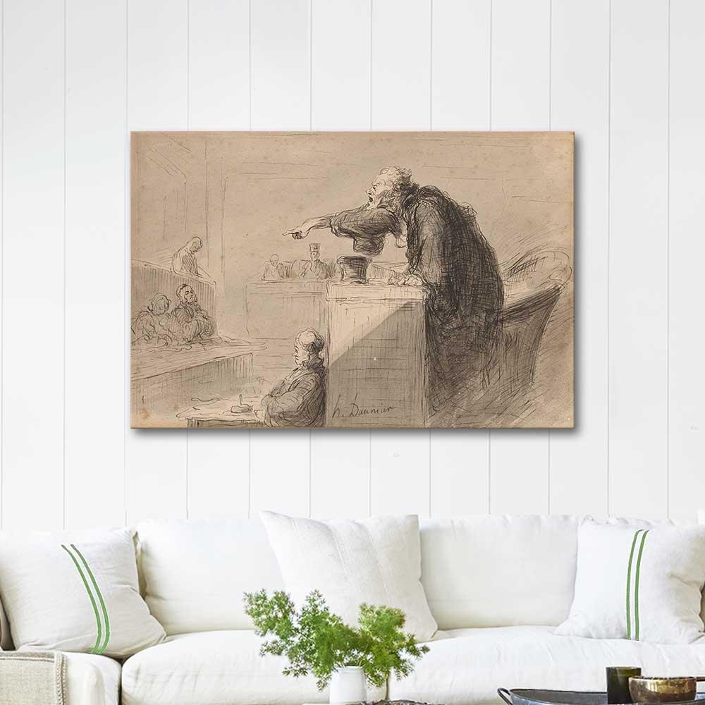 Honore Daumier Suçlama Kanvas Tablo