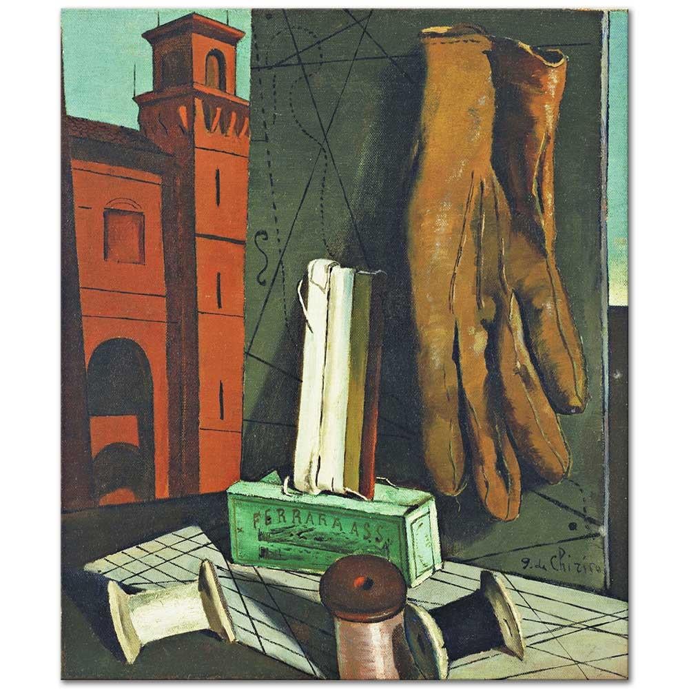 The Amusements of a Young Girl by Giorgio de Chirico as Art Print
