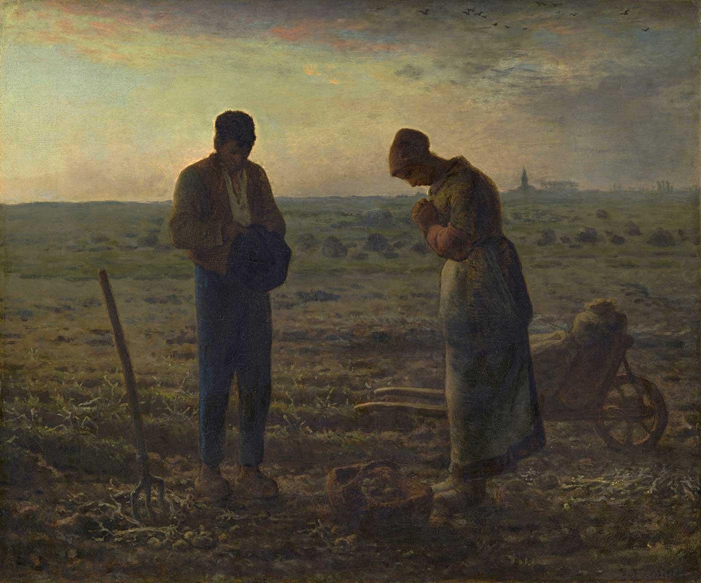 Jean François Millet Akşam Duası Kanvas Tablo