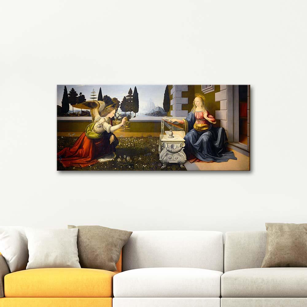 The Annunciation by Leonardo da Vinci as Art Print