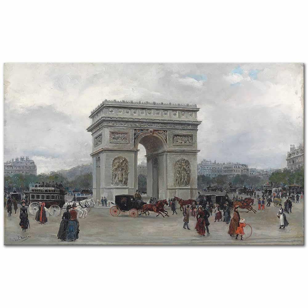 The Arc the Triomphe Paris by Ulpiano Checa y Sanz as Art Print