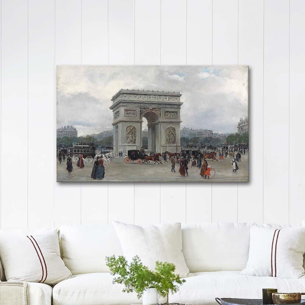 The Arc the Triomphe Paris by Ulpiano Checa y Sanz as Art Print