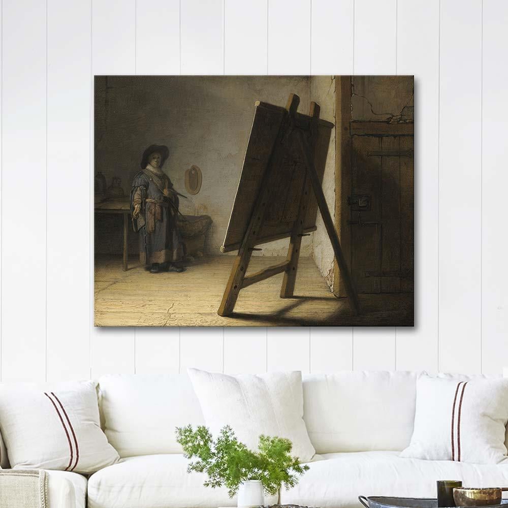The Artist In His Studio by Rembrandt van Rijn as Art Print