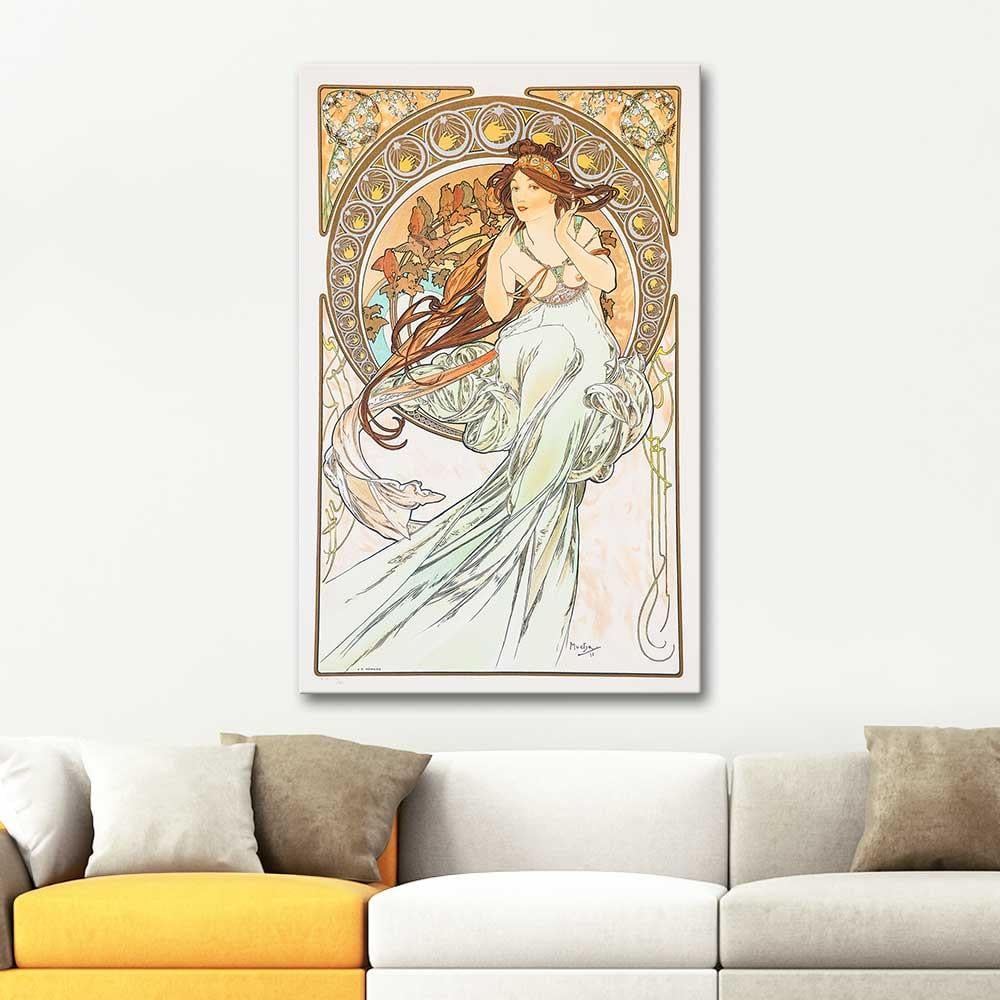 Alphonse Mucha Sanatlar Serisi, Müzik Kanvas Tablo