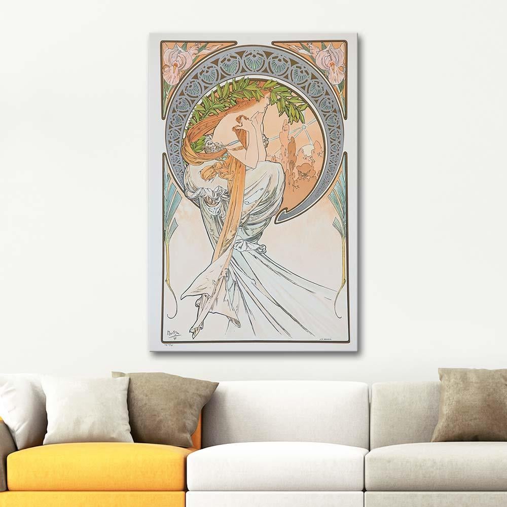 Alphonse Mucha Sanatlar Serisi, Şiir Kanvas Tablo