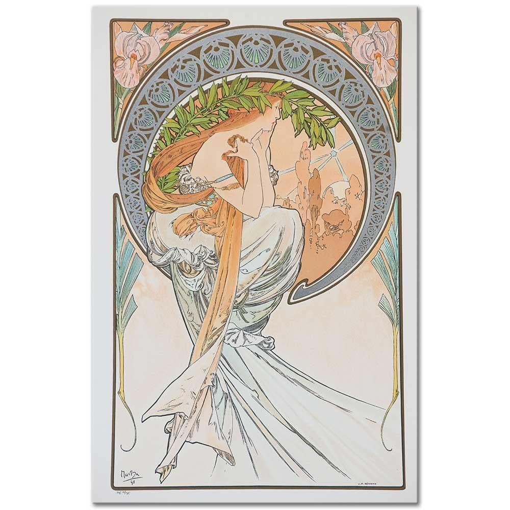 Alphonse Mucha Sanatlar Serisi, Şiir Kanvas Tablo