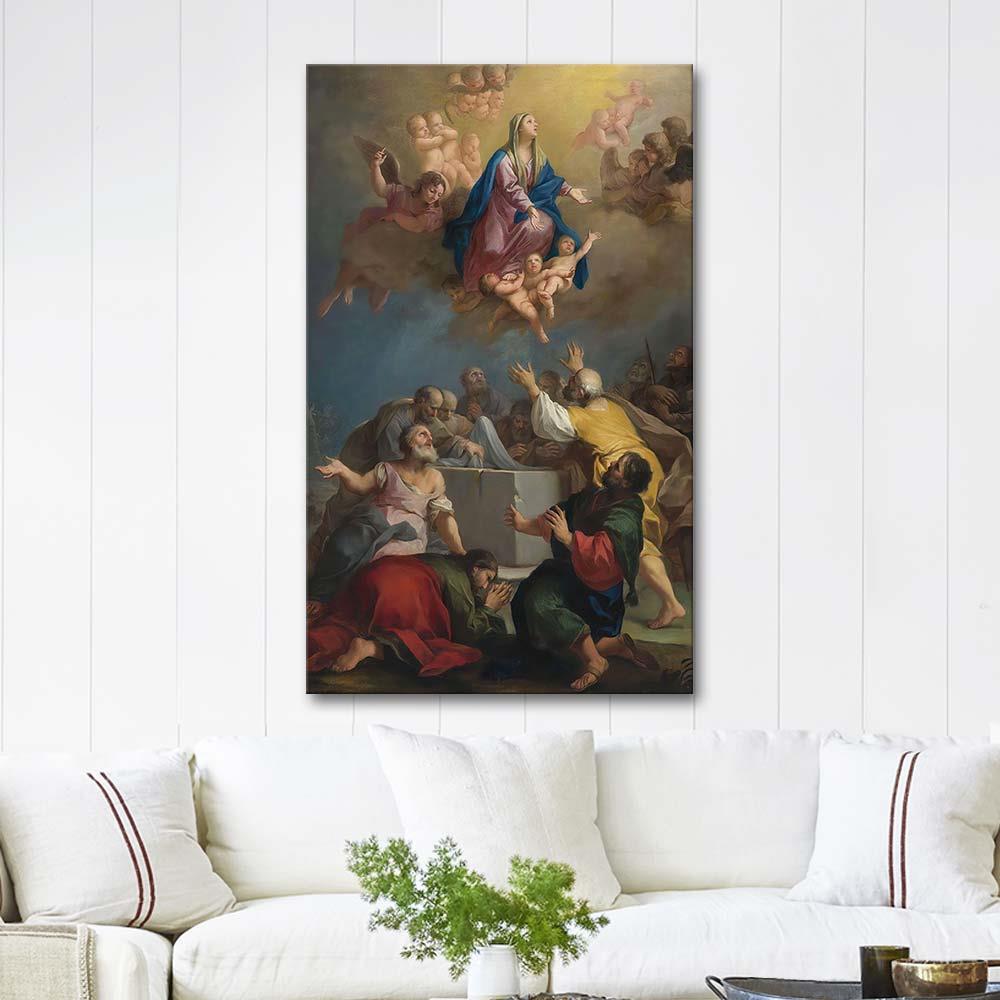 The Assumption Of The Virgin by Jacopo Amigoni as Art Print