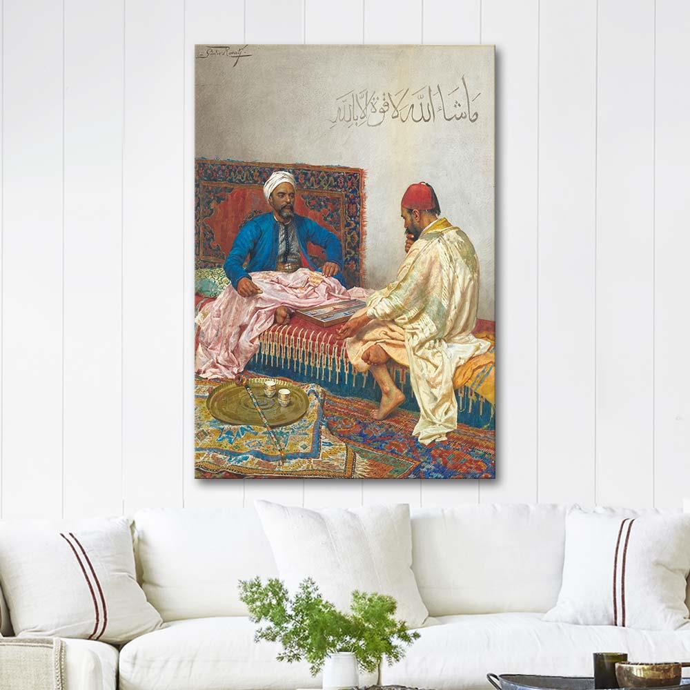 The Backgammon Players by Giulio Rosati as Art Print