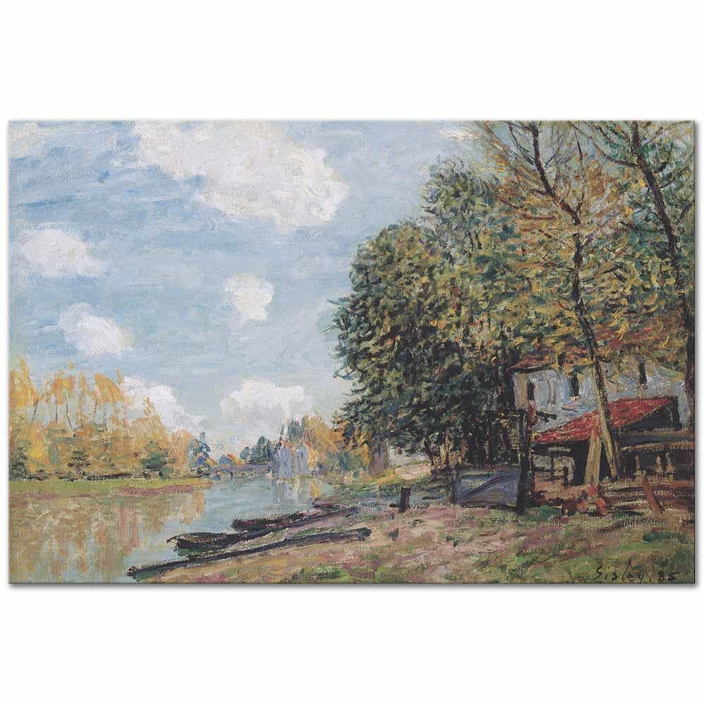 The Banks of the River Loing by Alfred Sisley as Art Print
