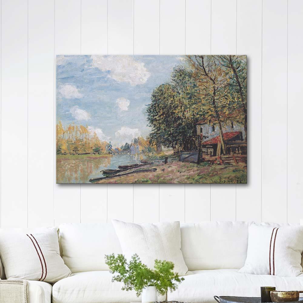 The Banks of the River Loing by Alfred Sisley as Art Print