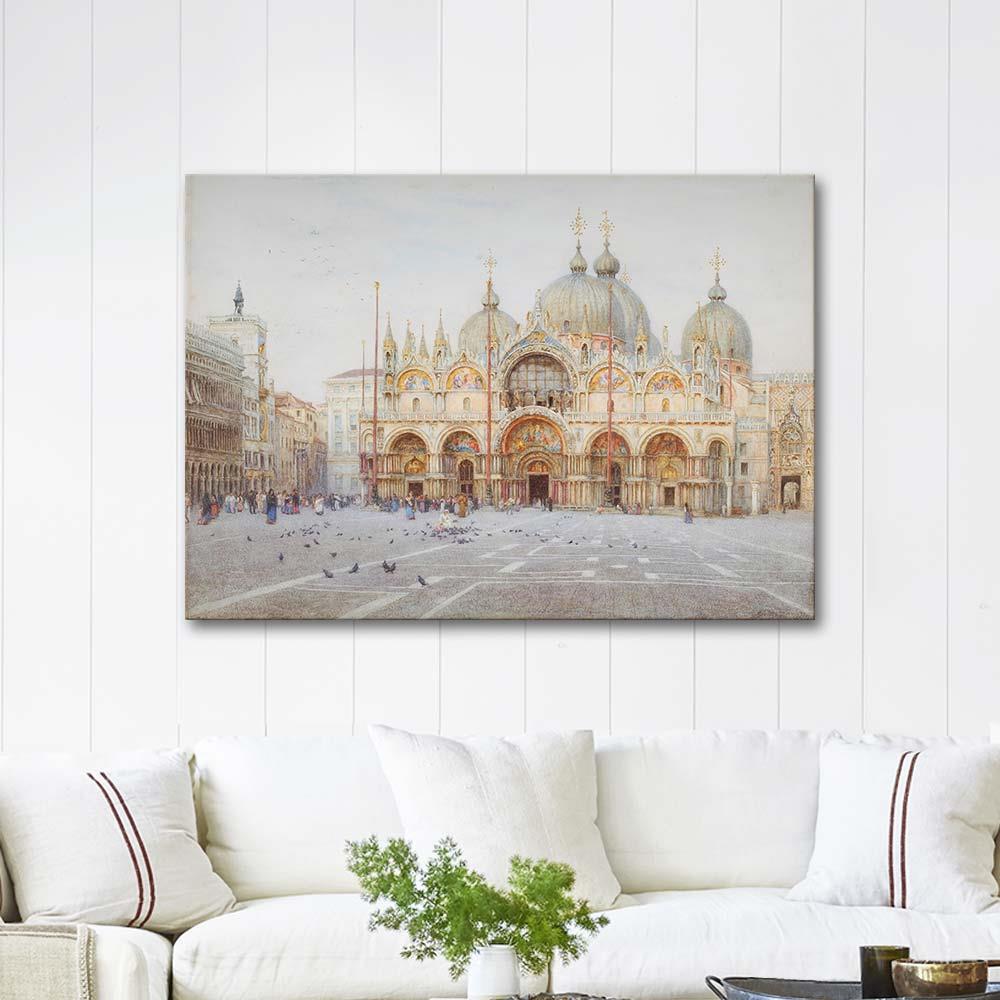 The Basilica San Marco Venice by Helen Allingham as Art Print
